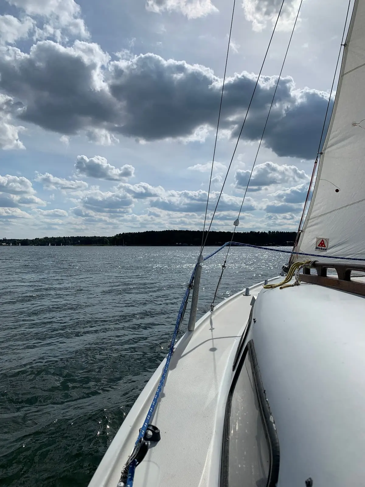 Wojciech sailing on the lake.